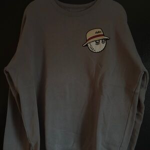 Stylish Gray Crewneck Sweater with Graphic